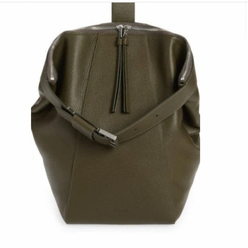 All Saints Anouck Olive Leather Backpack